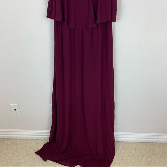 Show Me Your Mumu Bridesmaid Caitlin Ruffle Maxi Dress Size L - Picture 4 of 10